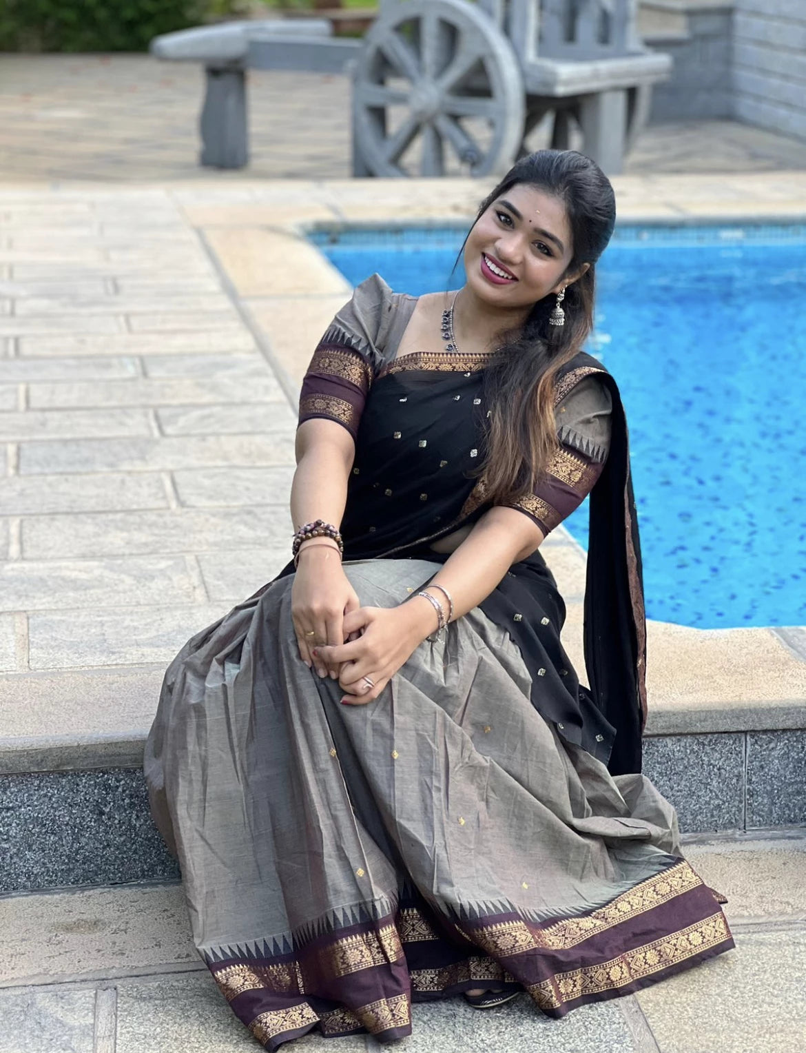 Half saree designer in chennai 