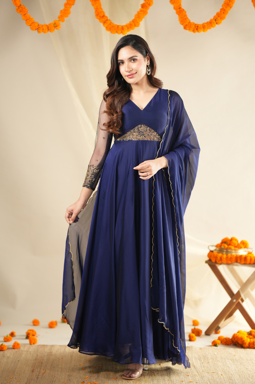 Zoel collection Premium Festive Hand-worked Designer Anarkali