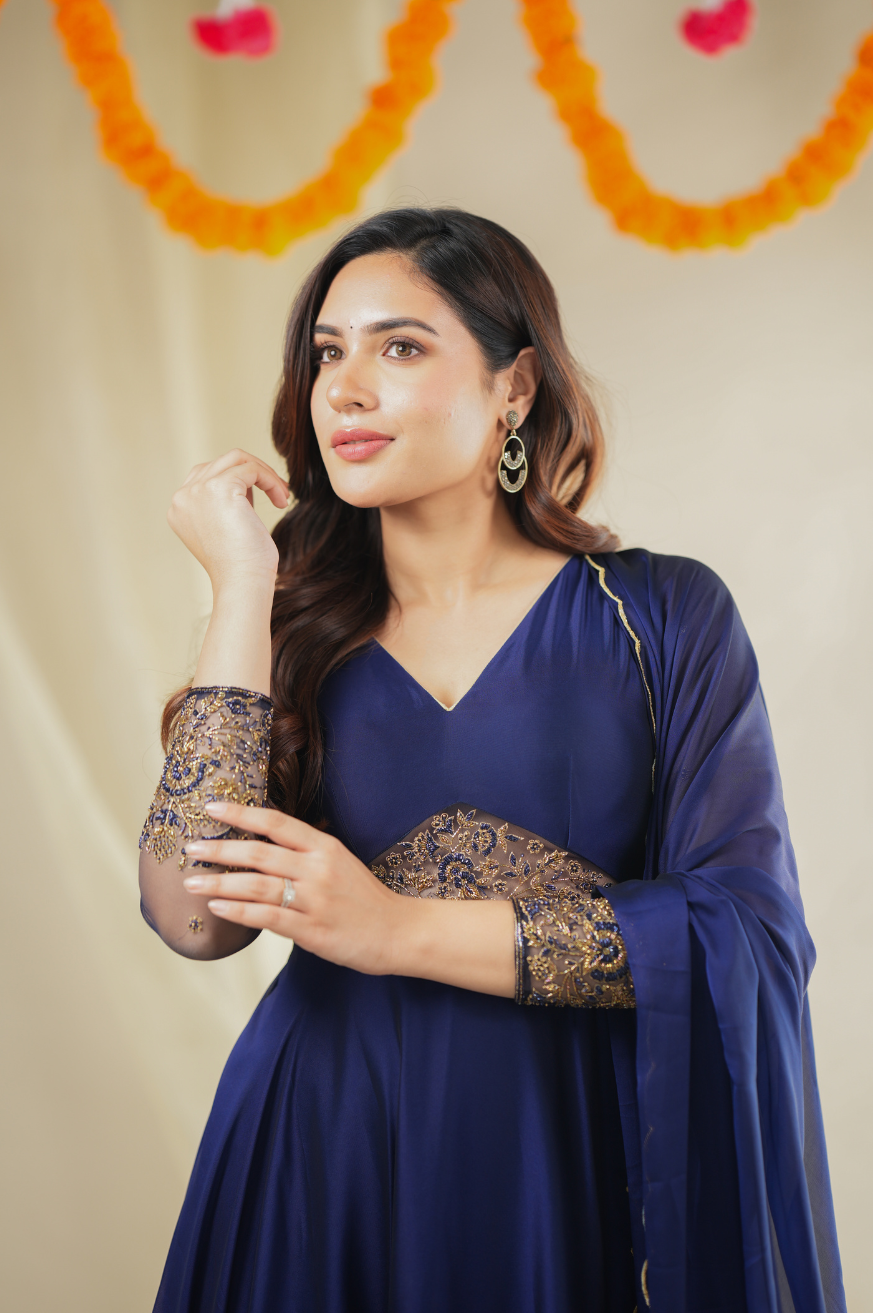 Zoel collection Premium Festive Hand-worked Designer Anarkali