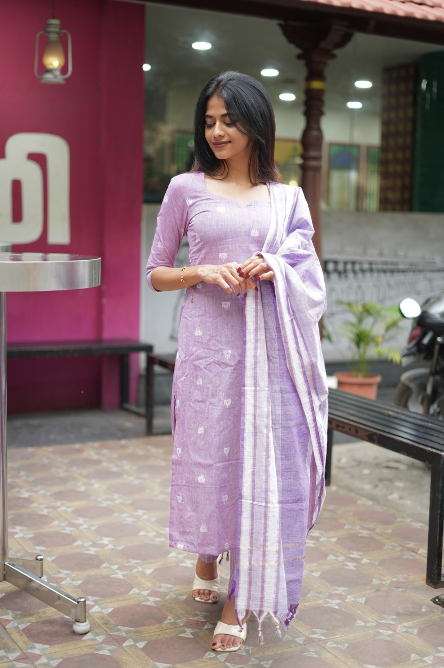 Thooriga 2 - Pure handloom cotton suit set