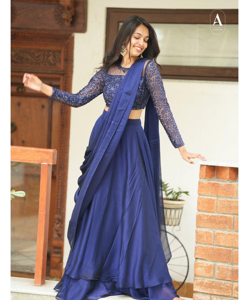 Preethi - Crop top and skirt