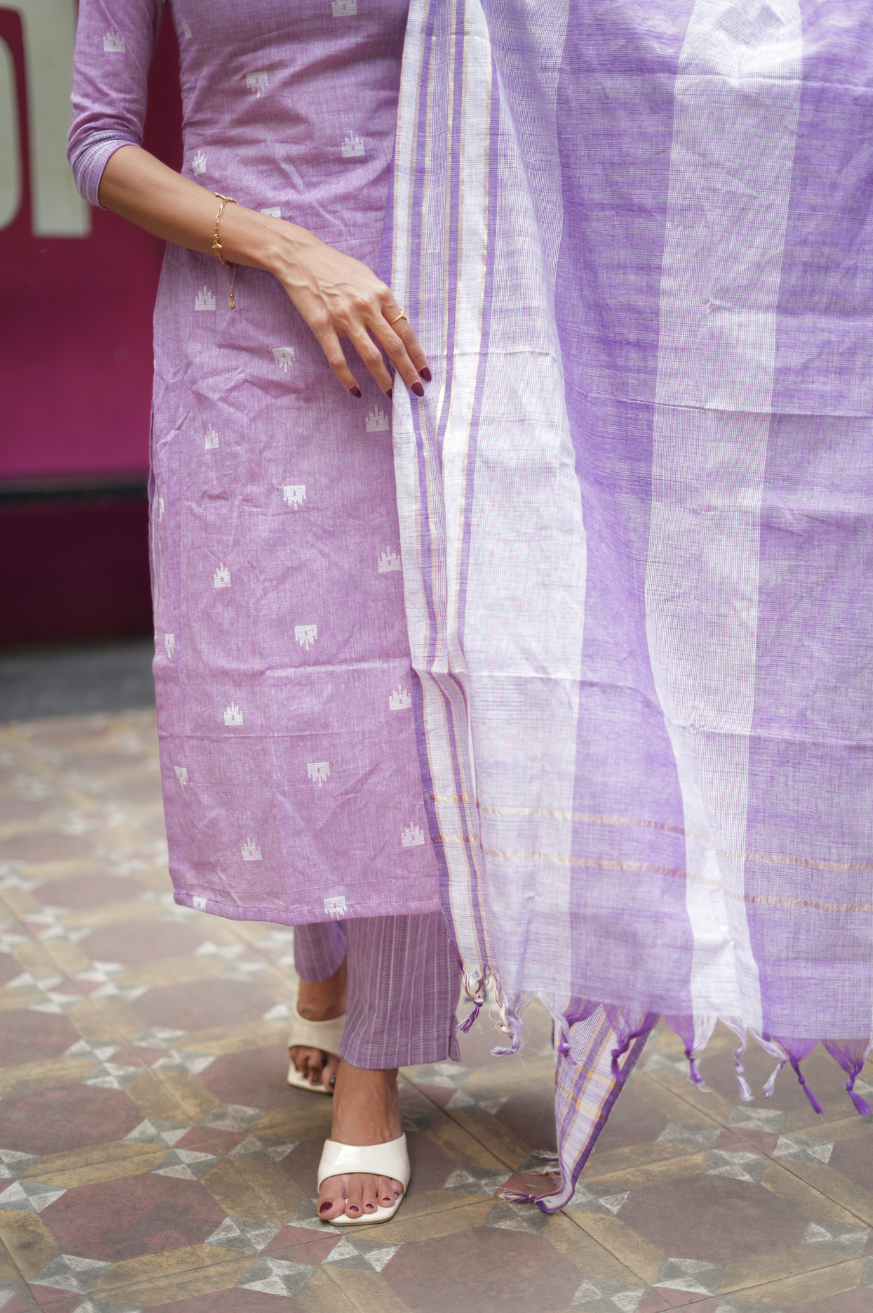 Thooriga 2 - Pure handloom cotton suit set