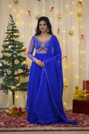 Sandra Collection – Royal Blue Handworked Designer Anarkali (Customisable)