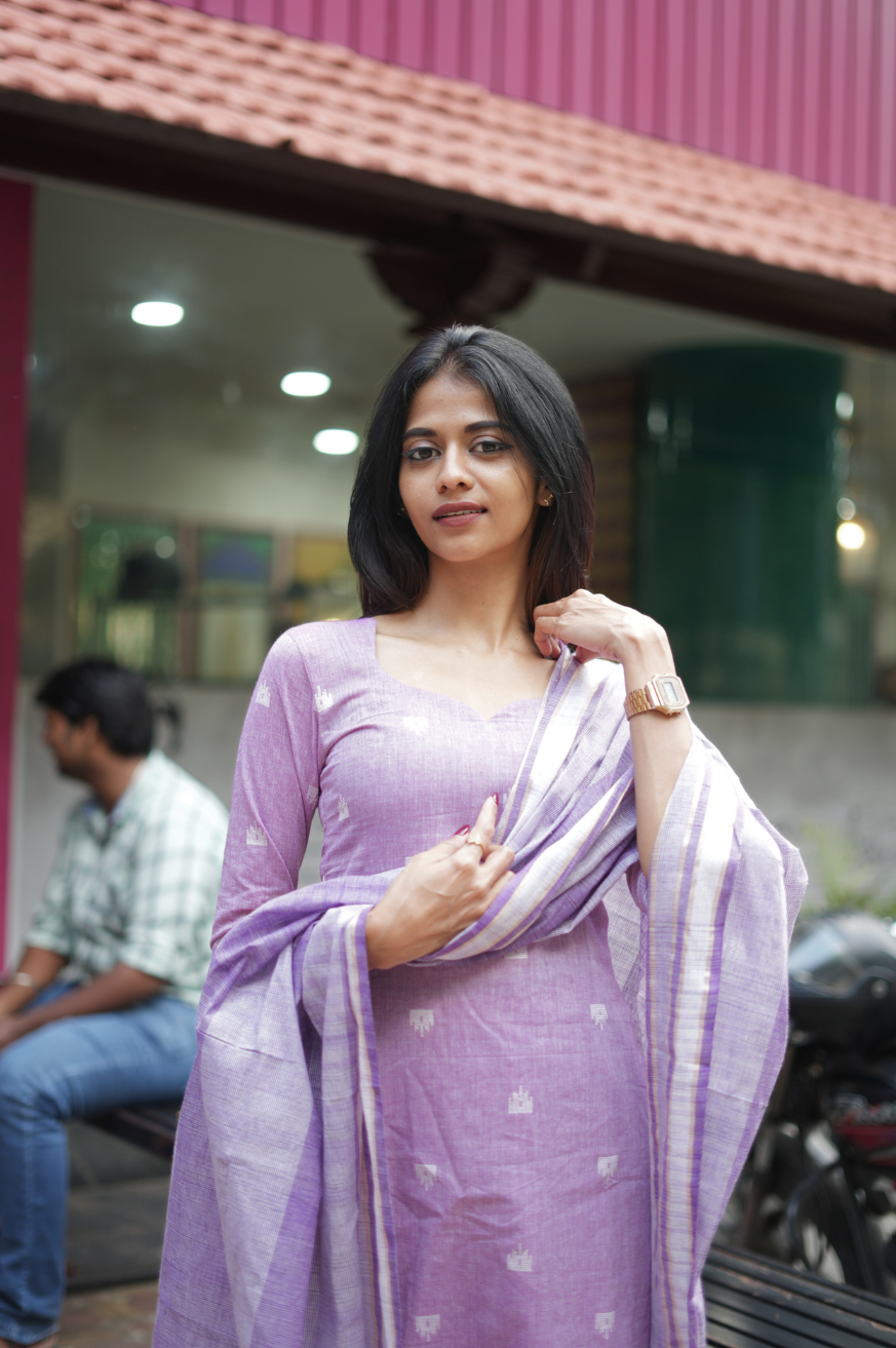 Thooriga 2 - Pure handloom cotton suit set