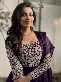 Chetna – Glossy Georgette Anarkali with Dupatta | Party & Traditional Wear