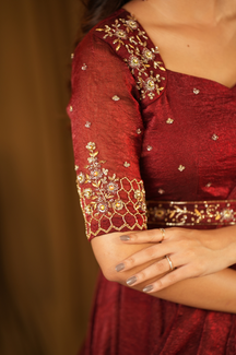Prema designer drape Anarkali!