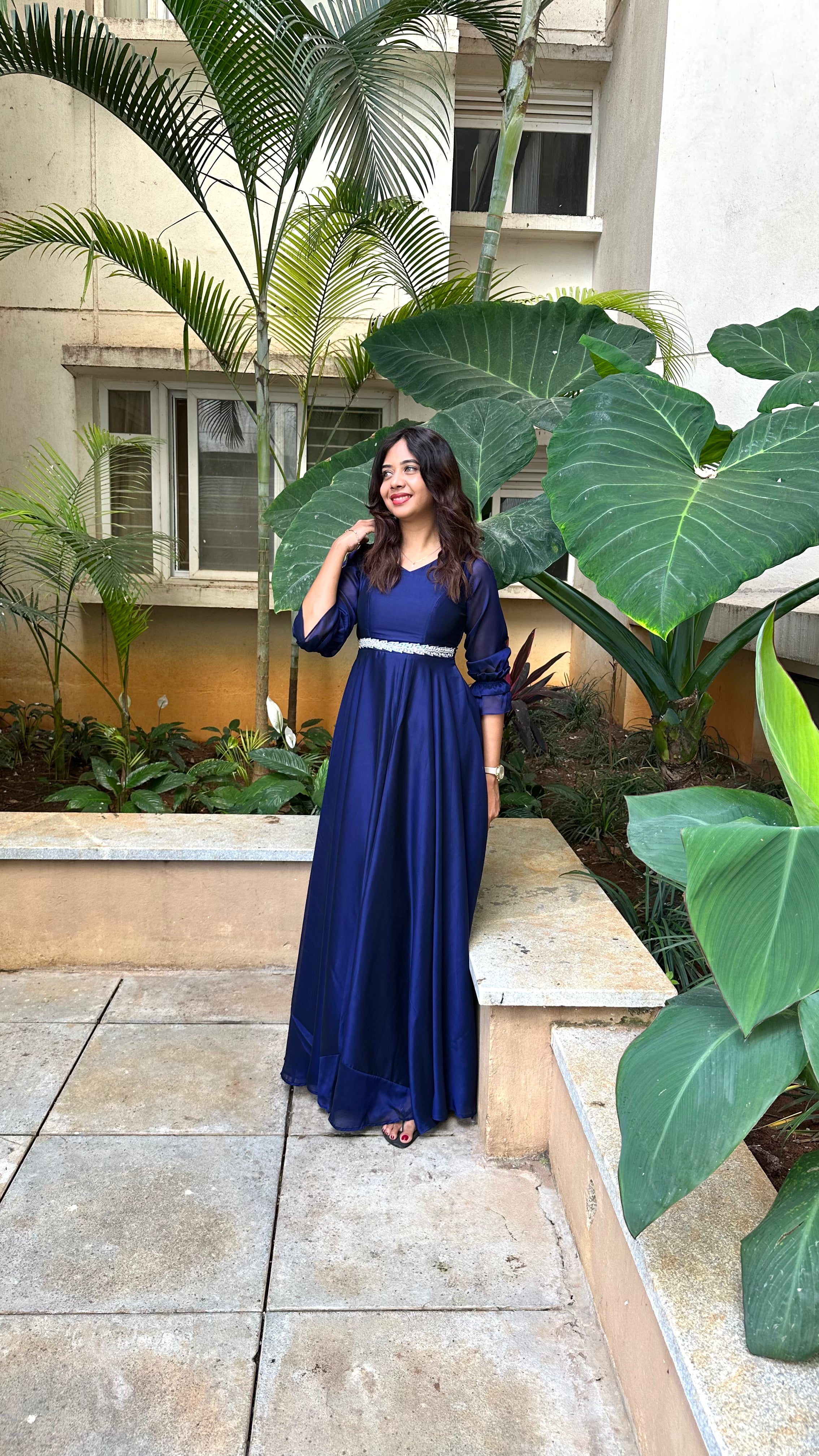 Wedding Guest Outfit Gown | Jashna Navy Blue Designer Dress S Wedding Guest Outfit Gown | Jashna Navy Blue Designer Dress S