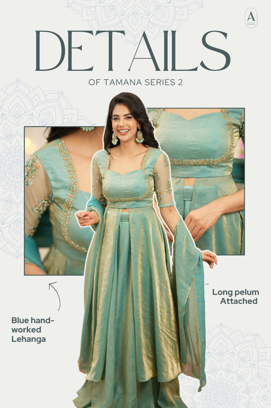 Tamana series 2 | Blue Premium Lehenga Online in India – Wedding & Festive | Akira