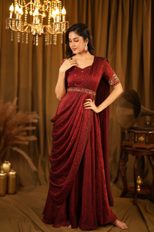 Prema designer drape Anarkali!