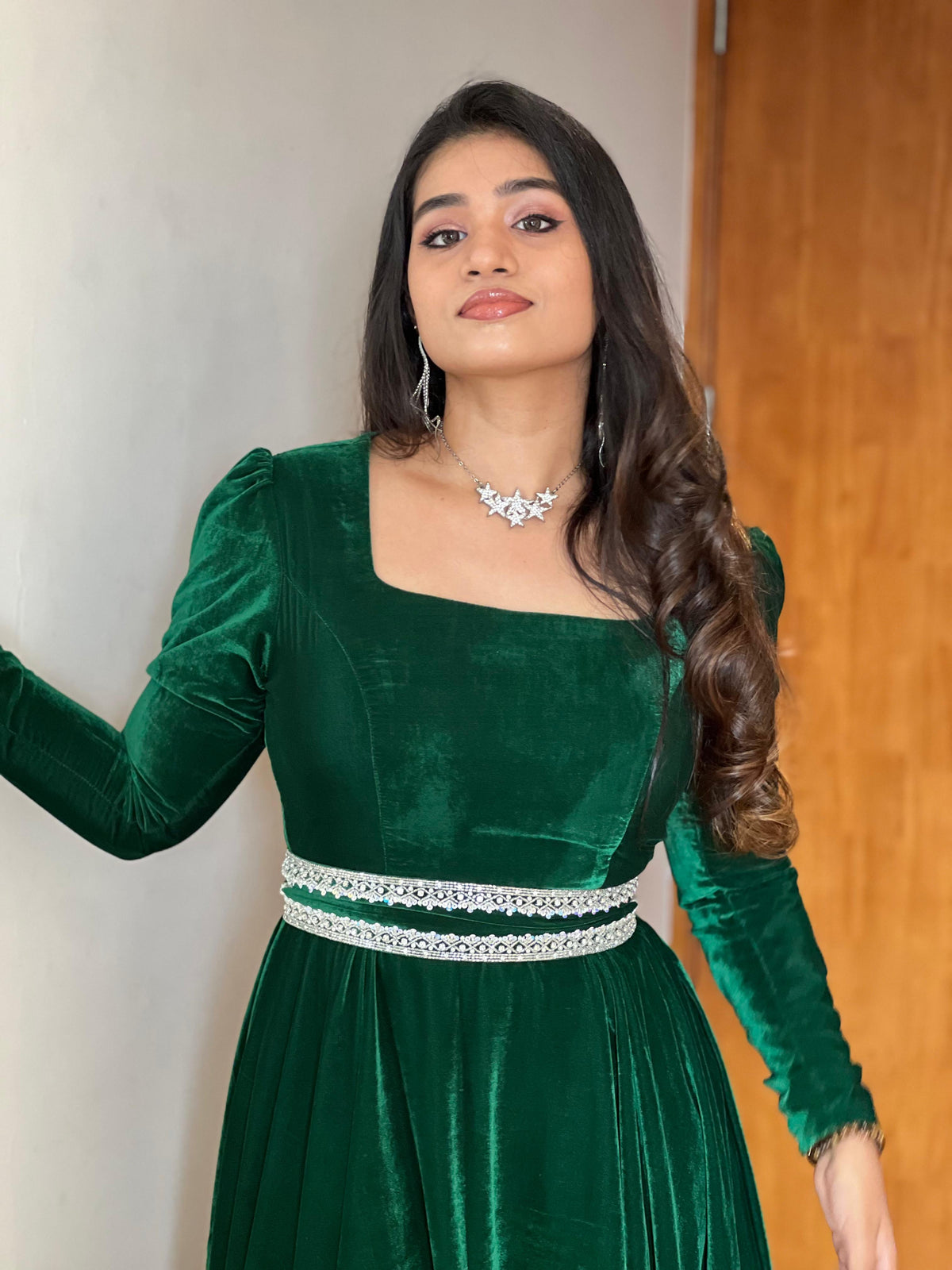 Maanvi | Party Wear Gown for Women in Velvet Finish