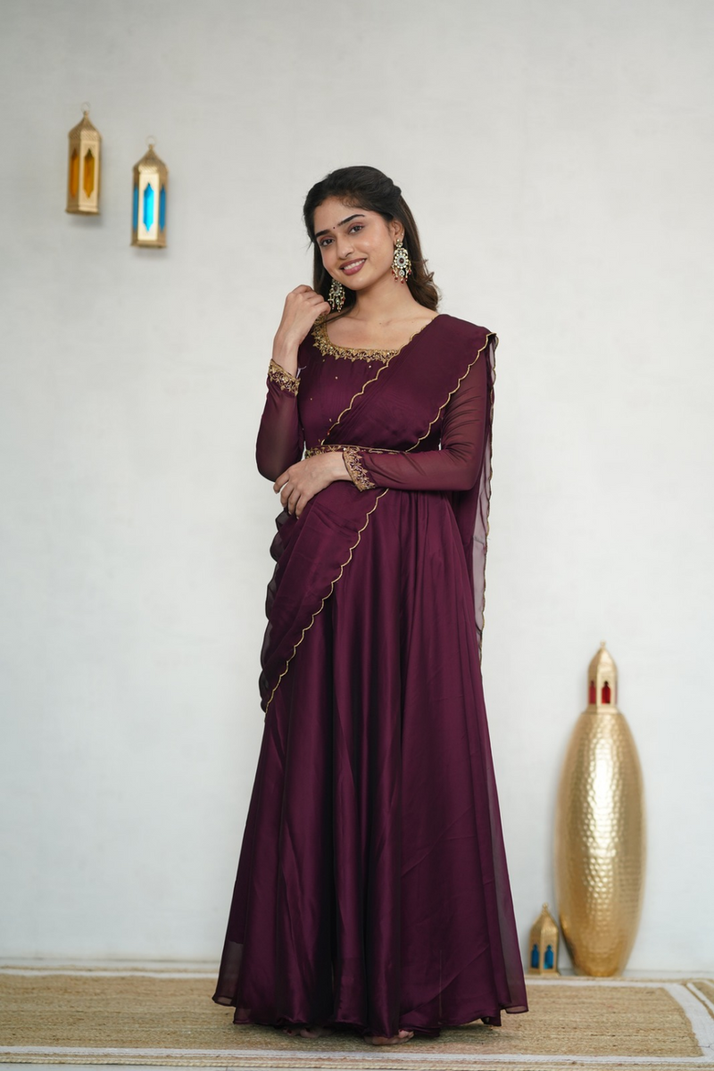 Deethya - Draped Ananrkali