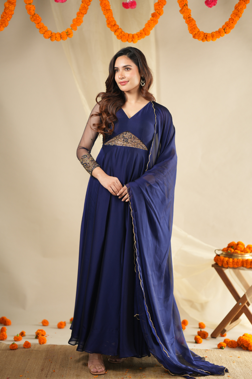 Zoel collection Premium Festive Hand-worked Designer Anarkali