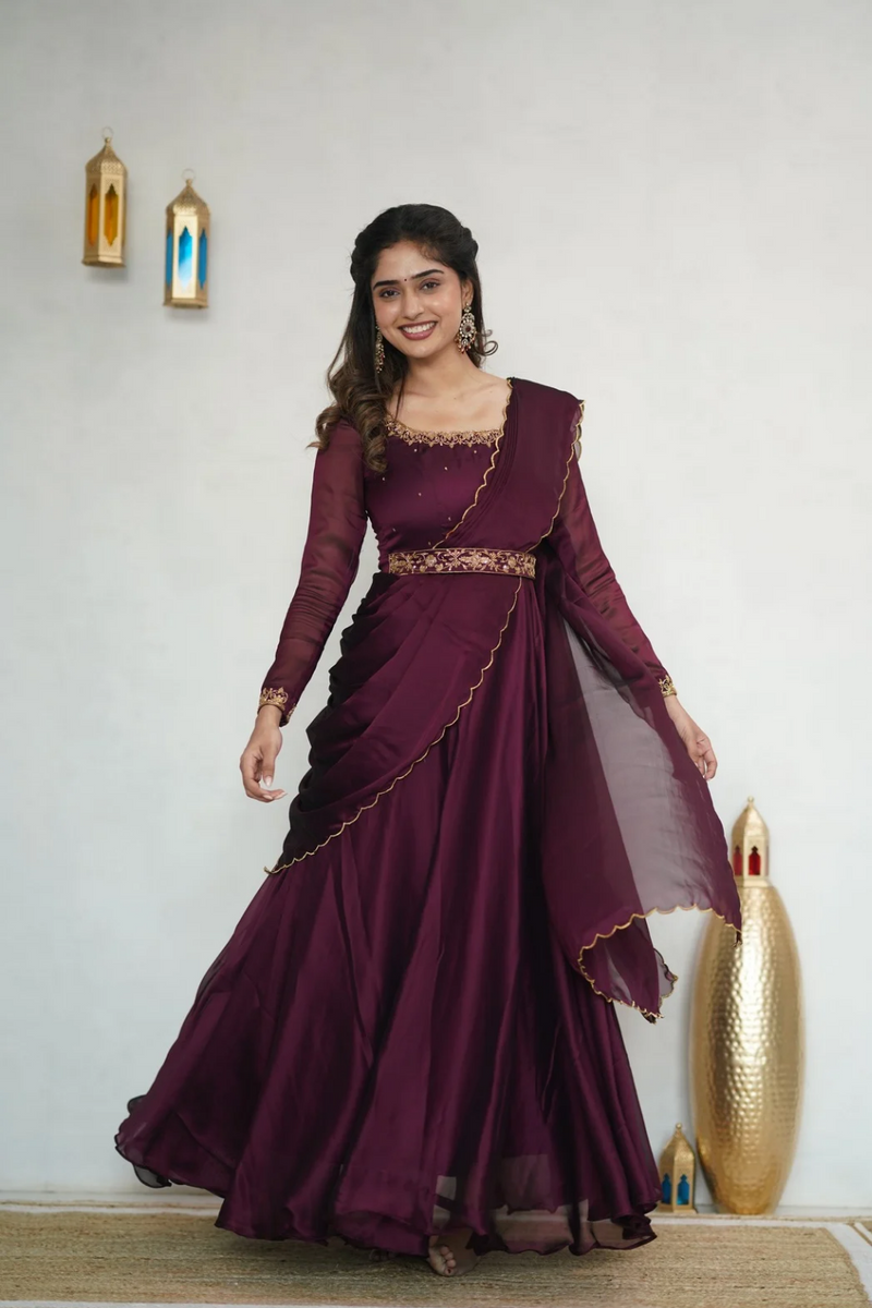Deethya - Draped Ananrkali