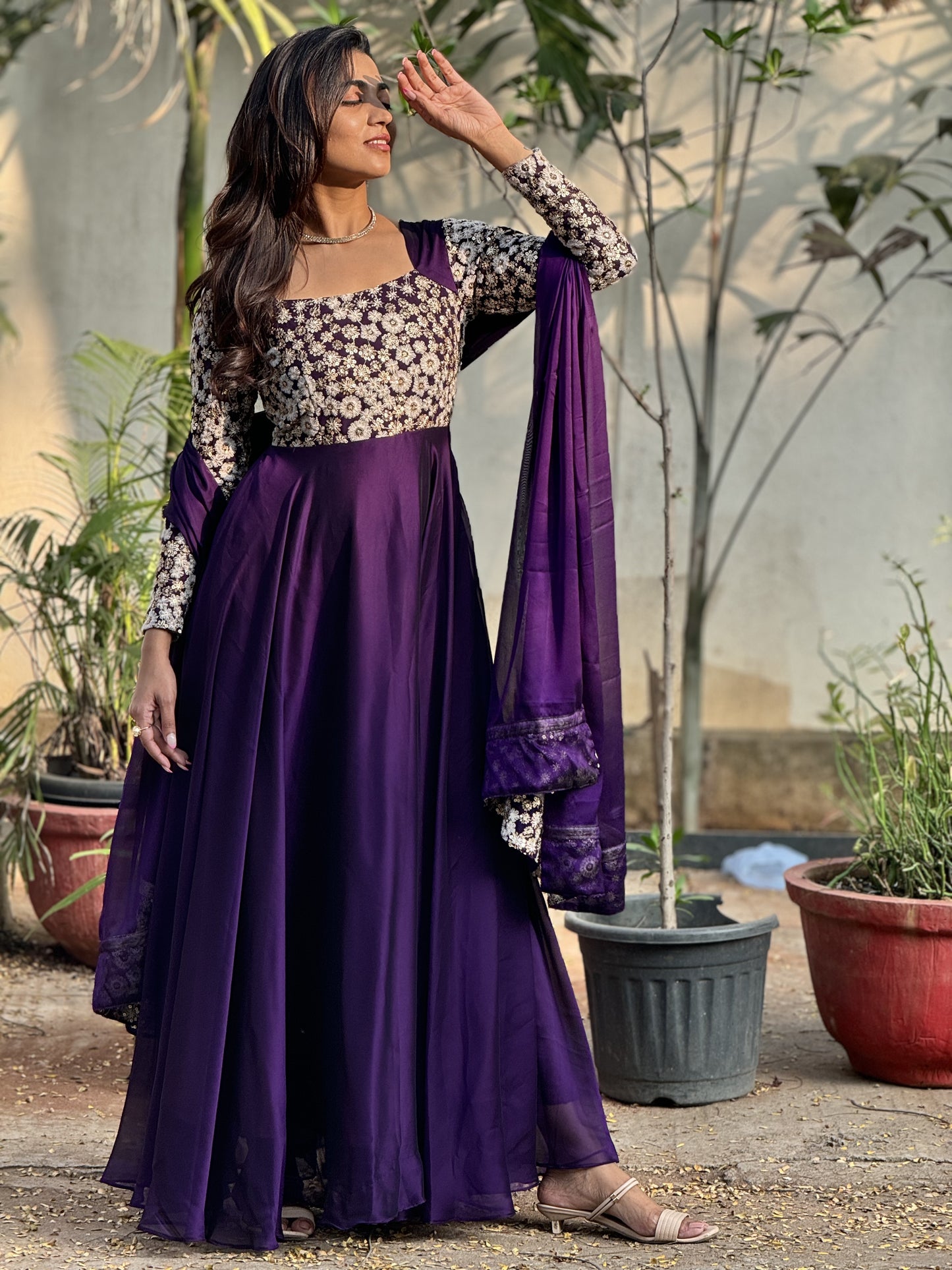 Chetna – Glossy Georgette Anarkali with Dupatta | Party & Traditional Wear