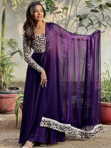 Chetna – Glossy Georgette Anarkali with Dupatta | Party & Traditional Wear