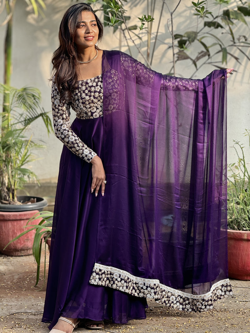 Chetna – Glossy Georgette Anarkali with Dupatta | Party & Traditional Wear