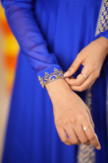 Nidhi collection - Designer Anarkali with Embroidered Yoke