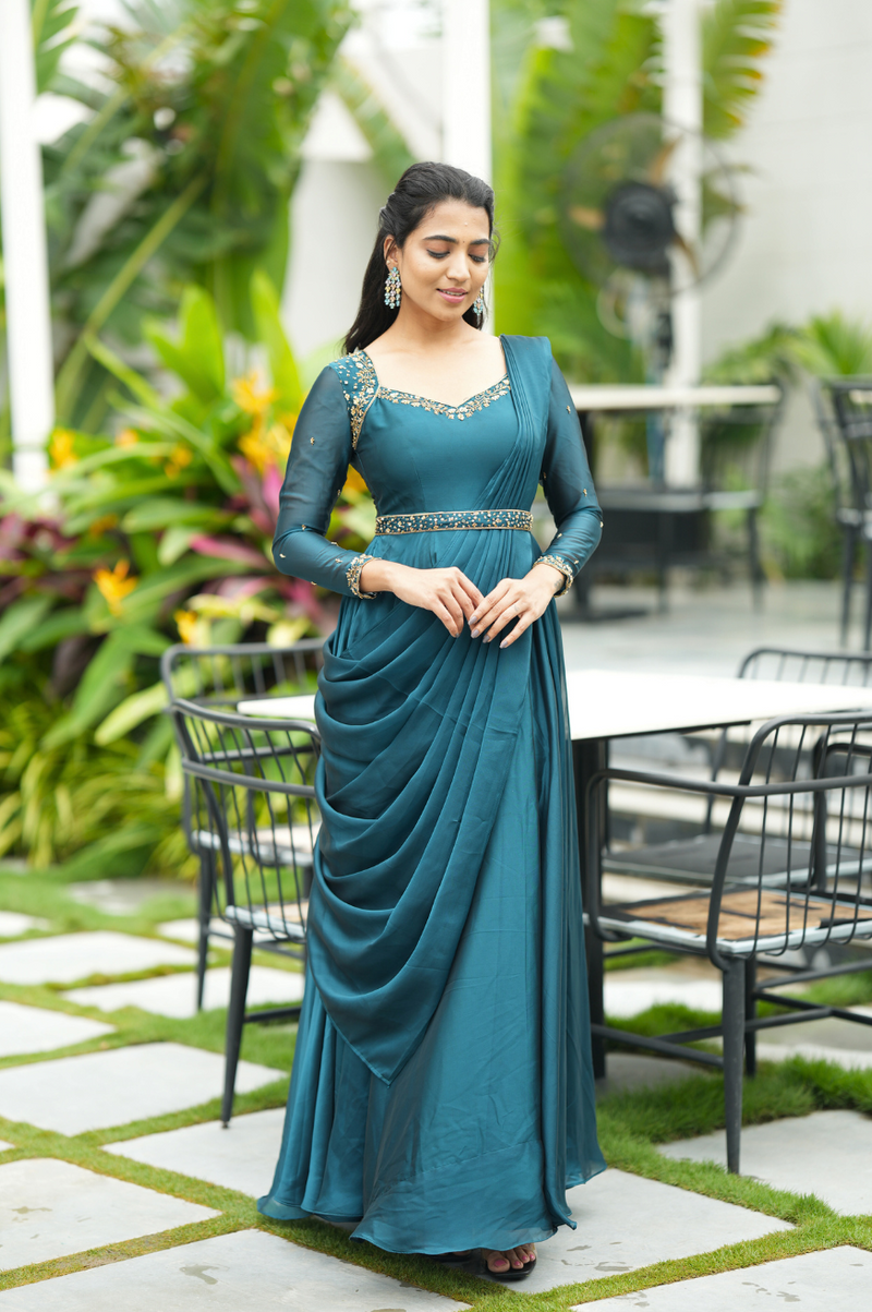 Roshini Collection
Premium Designer hand worked Drape Anarkali