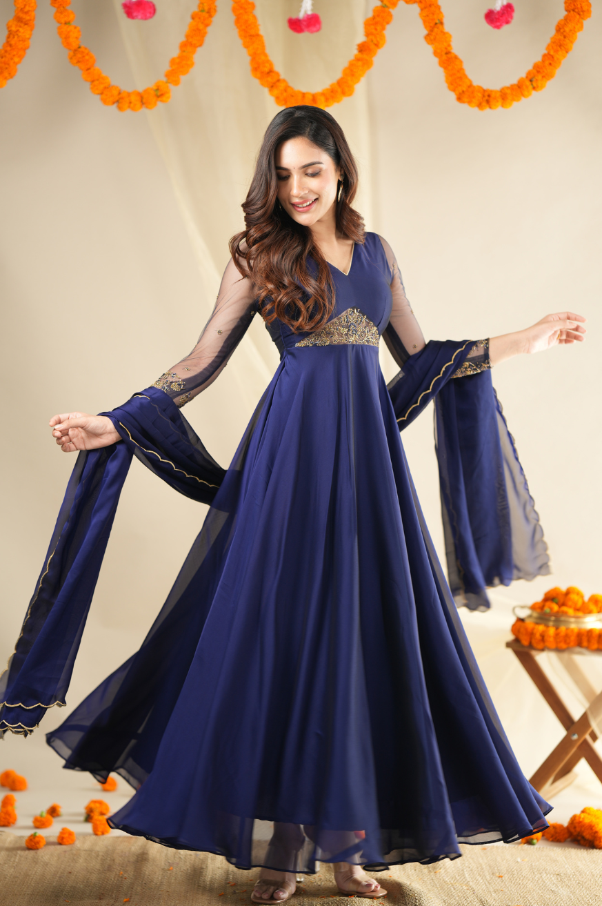 Zoel collection Premium Festive Hand-worked Designer Anarkali
