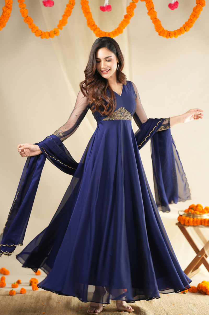 Zoel collection Premium Festive Hand-worked Designer Anarkali