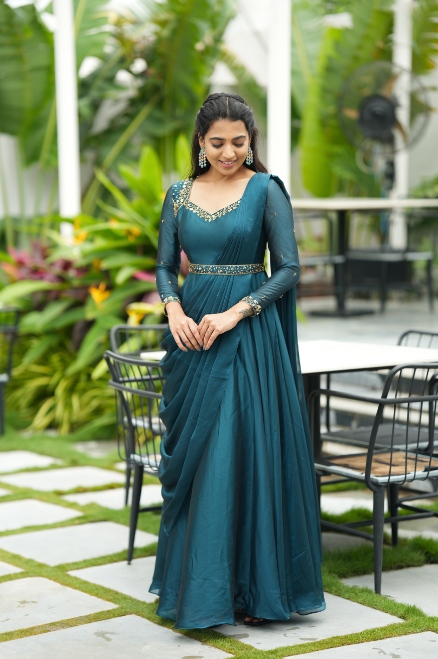 Roshini Collection
Premium Designer hand worked Drape Anarkali