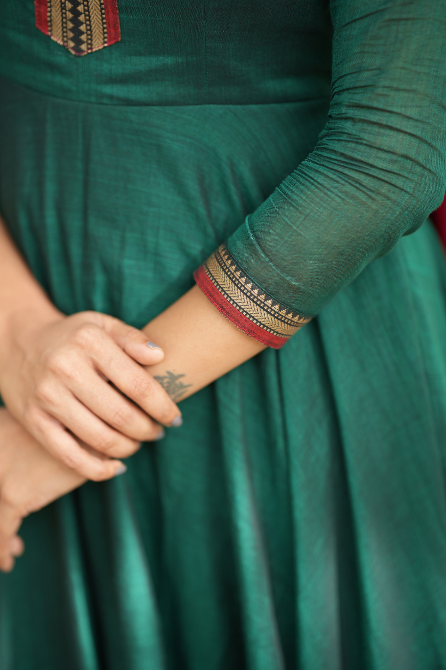 Avani collection Pure cotton temple Anarkali