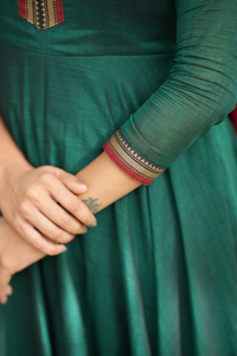 Avani collection Pure cotton temple Anarkali