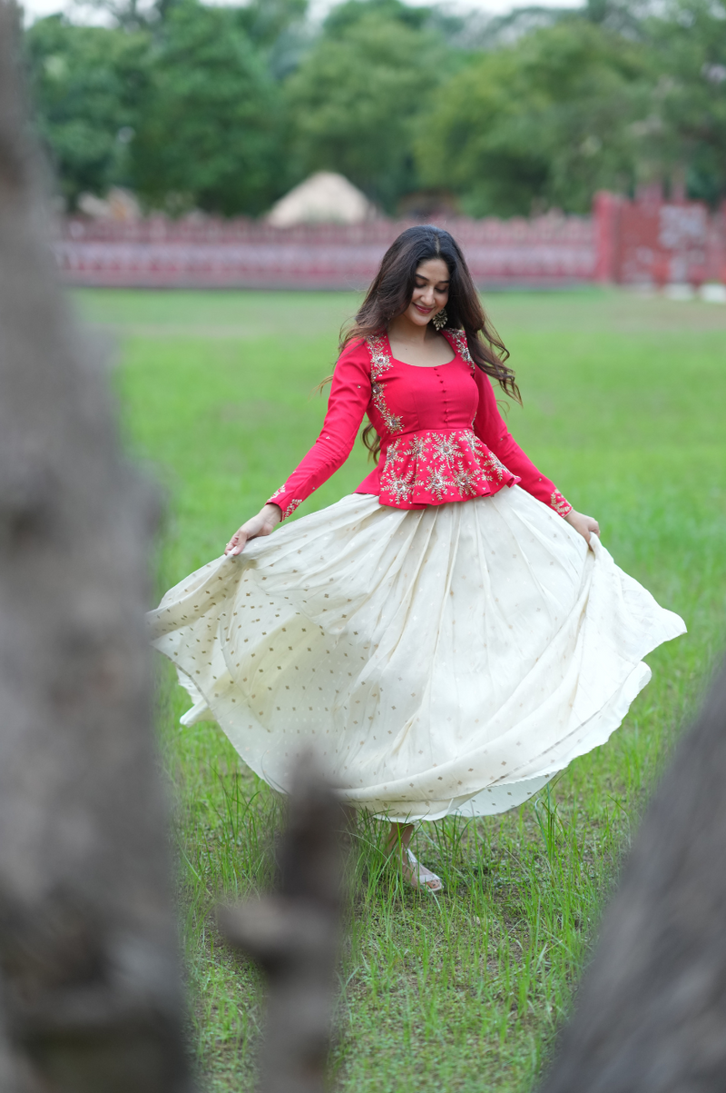 Swasthi Collection
Premium Indo-western Top & Skirt