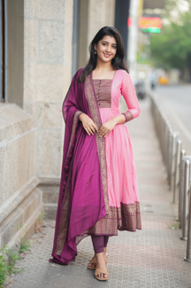 Menaka Series 2 collection Pure cotton temple Anarkali