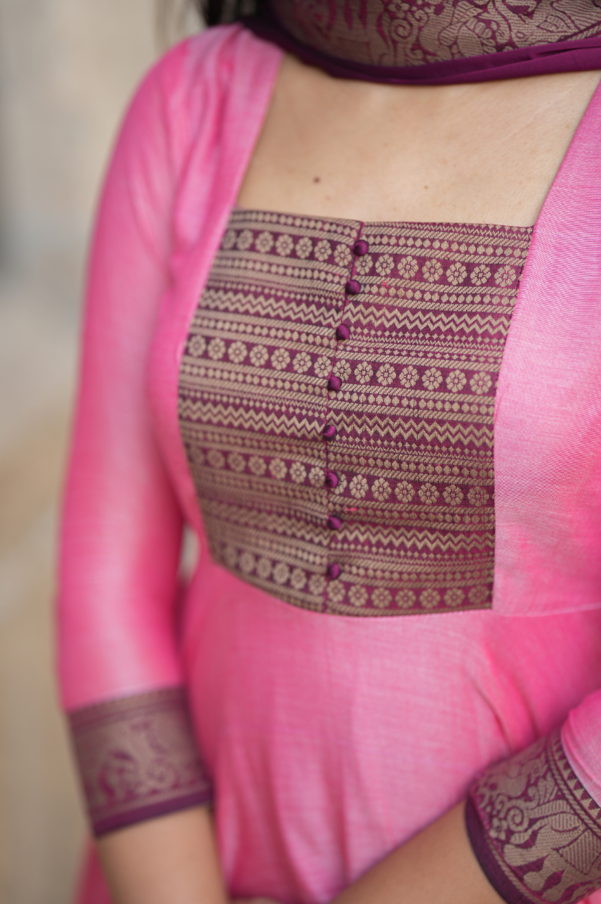 Menaka Series 2 collection Pure cotton temple Anarkali