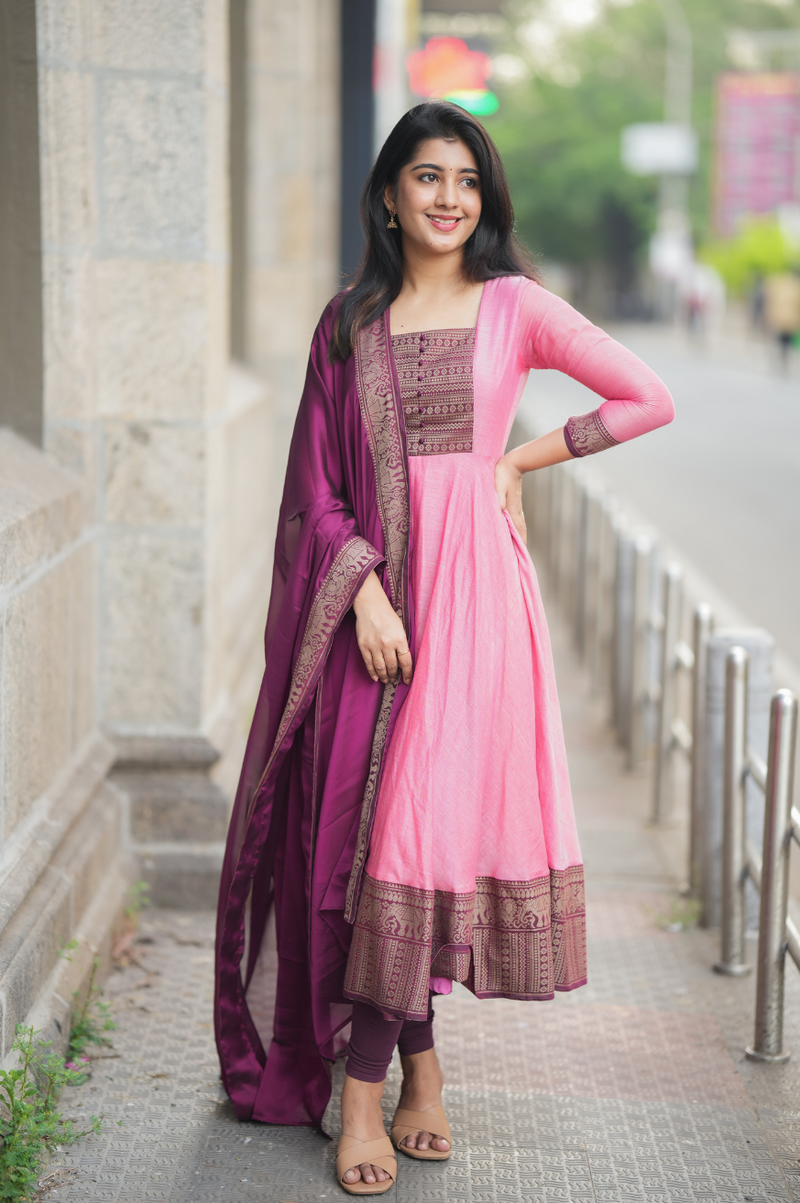 Menaka Series 2 collection Pure cotton temple Anarkali