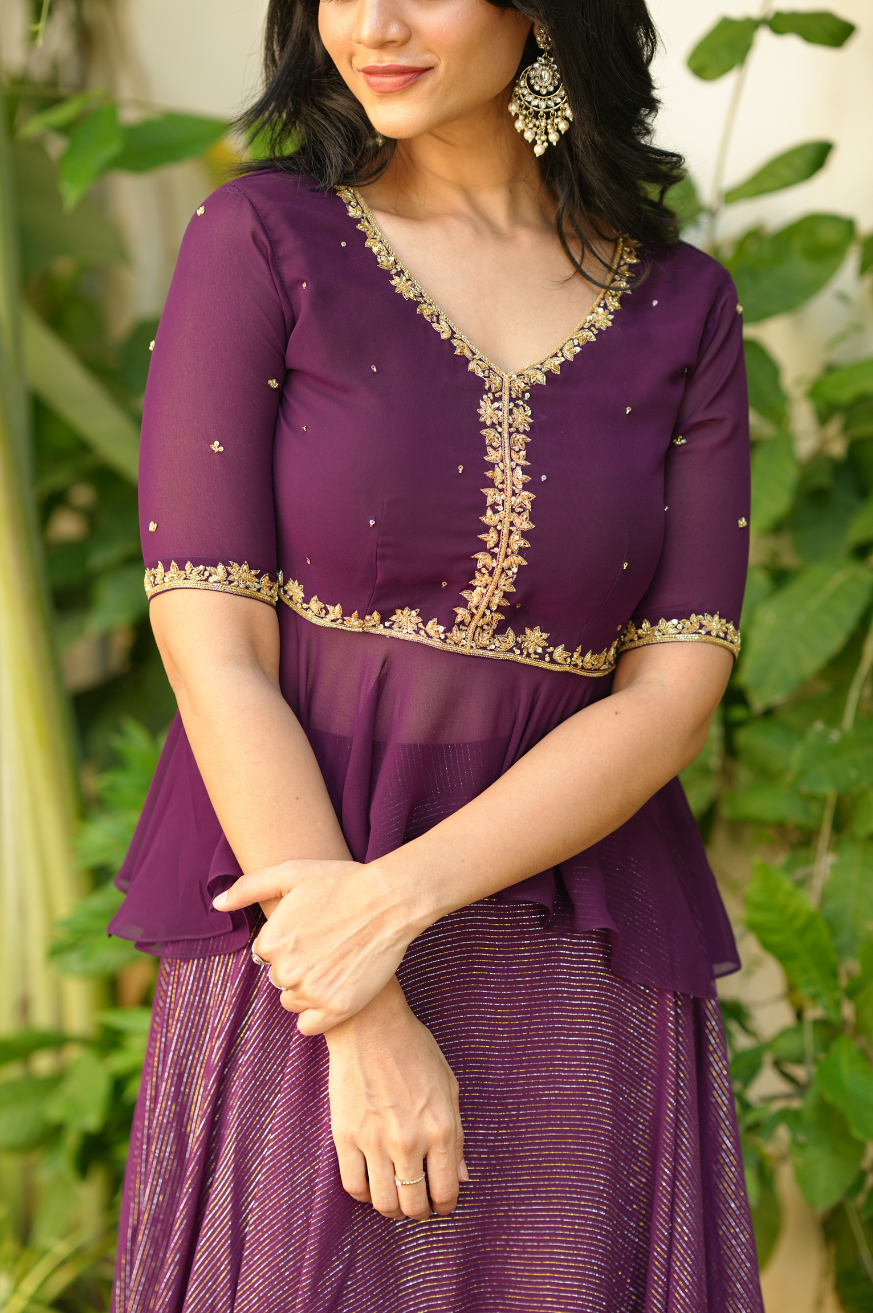 Brindha Collection
Premium Indo-western Top & Skirt