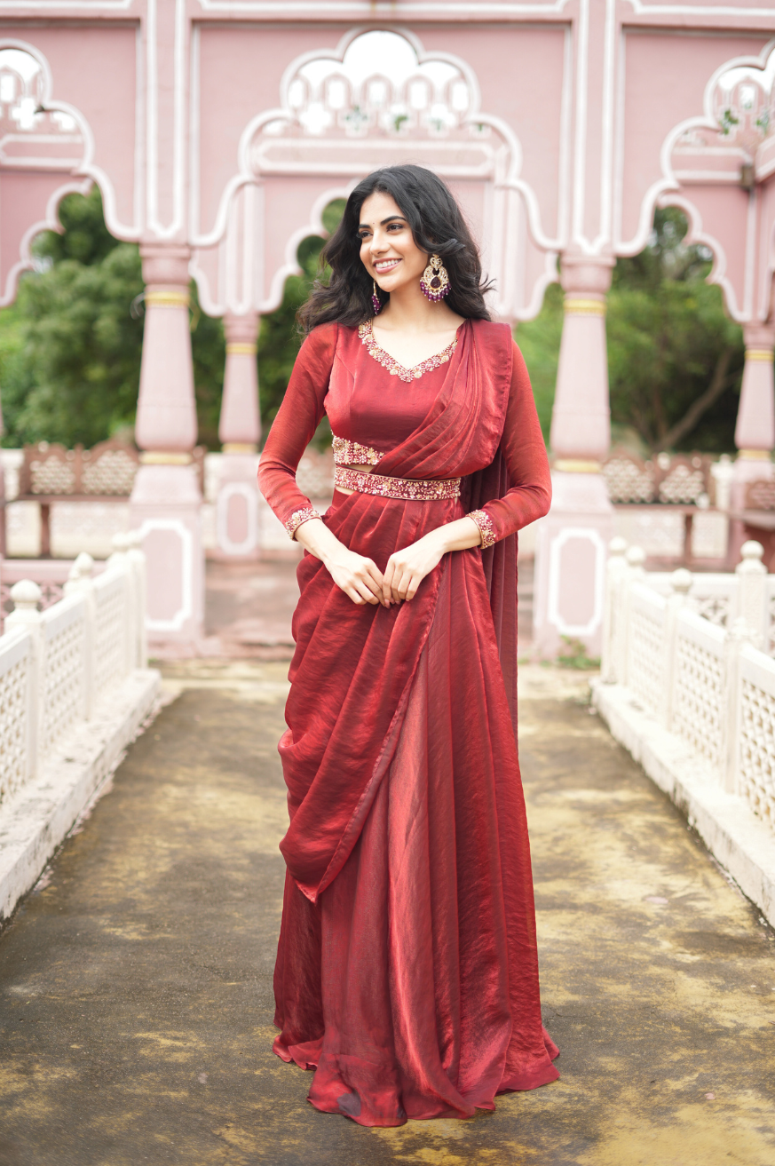 Pragathi Series 2
Premium Festive Designer Drape Dress