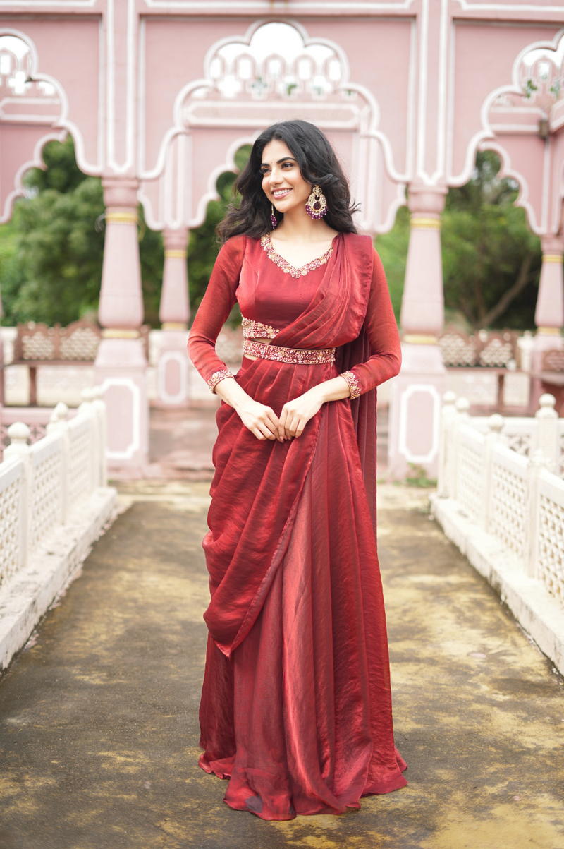 Pragathi Series 2
Premium Festive Designer Drape Dress