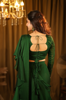 Thanya Collection
Premium Designer Ruffled-Drape Lehanga