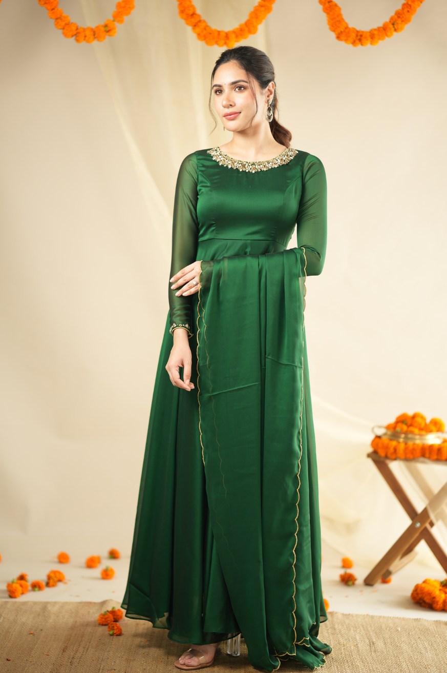 Srija Series 3 collection (Festive Launch) Premium Hand-worked Designer Anarkali