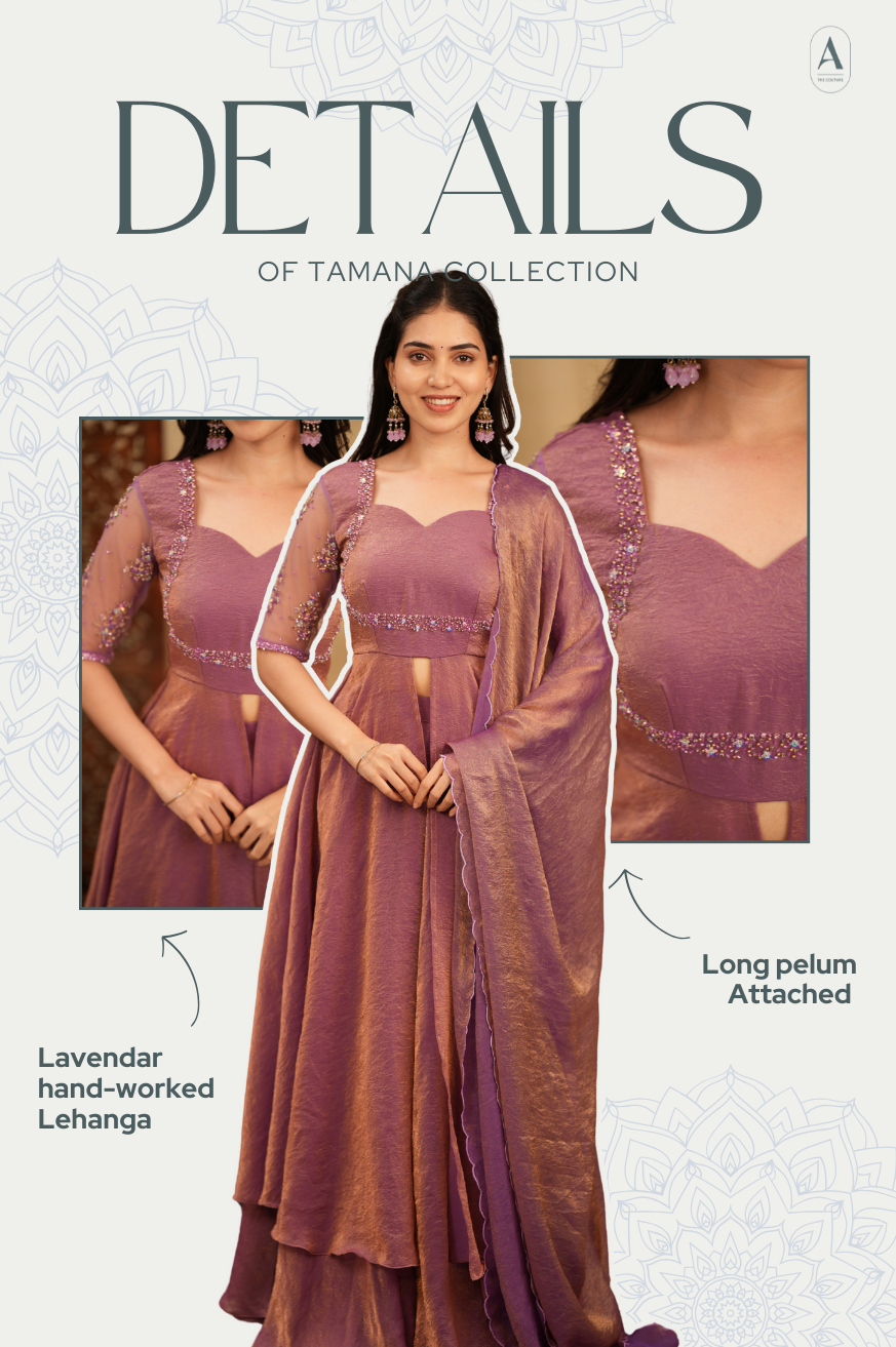 Tamana collection|Lavender Premium Lehenga Online in India for Wedding & Festive Wear | Akira