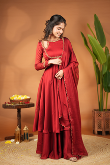 Fathima Collection
Premium Designer Slit Anarkali with skirt & Dupatta