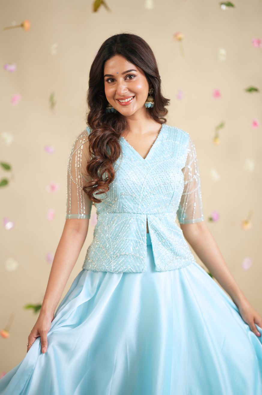 Nirav Collection
Premium Designer Peplum top & skirt