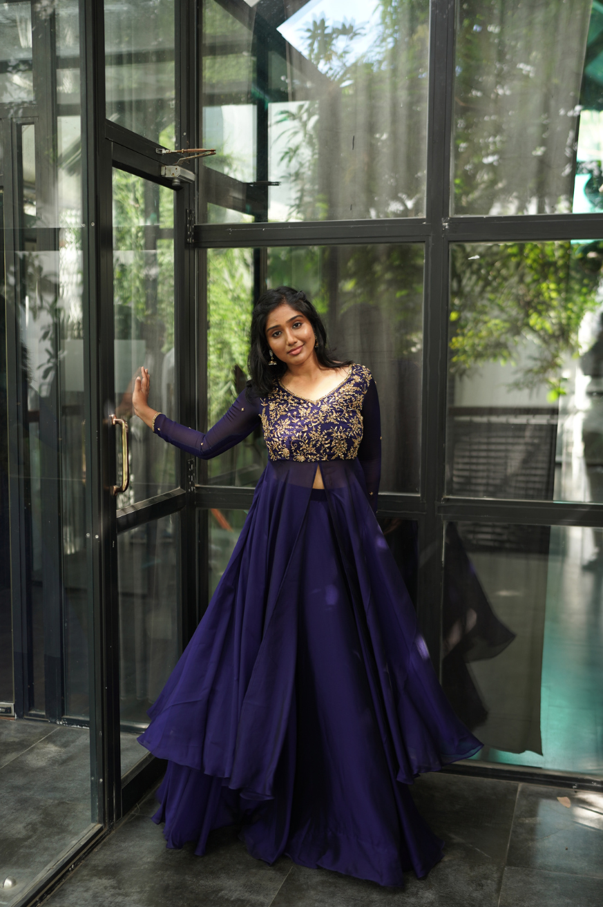 Deepika Collection
Premium Designer Slit Anarkali with skirt & Dupatta