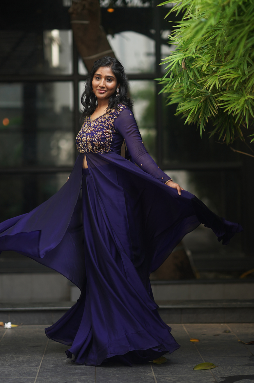 Deepika Collection
Premium Designer Slit Anarkali with skirt & Dupatta