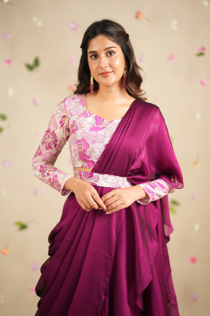 Daksha Collection
Premium Designer Drape Lehanga