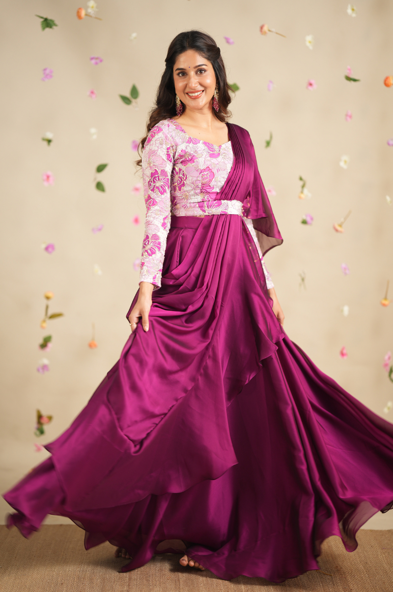 Daksha Collection
Premium Designer Drape Lehanga