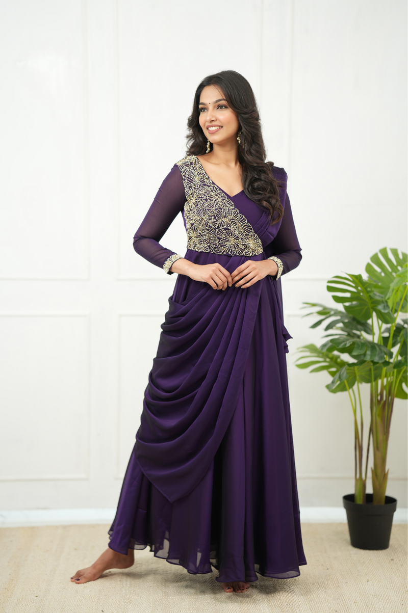 RIYA
Premium Hand-worked Designer drape Anarkali