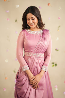 Minu Collection
Premium Designer hand worked Drape Dress